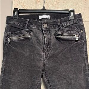 EUC Loft Charcoal Modern Skinny pants with zippers, size 28/6